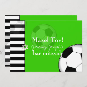 PixDezines Fußball Bar mitzvah/DIY-Farbe Einladung