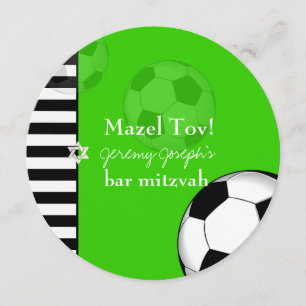 PixDezines Fußball Bar mitzvah/DIY-Farbe Einladung