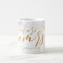 PixDezines Future Mrs./Imitats Gold/Modern Script Kaffeetasse