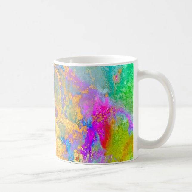 PIXDEZINES GALAXY ABSTRAKT, BOLD FARBEN KAFFEETASSE (Rechts)