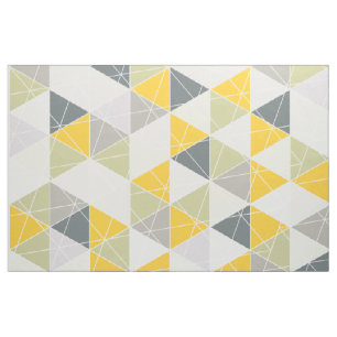 PixDezines, geometrisch/gelb/grau Stoff