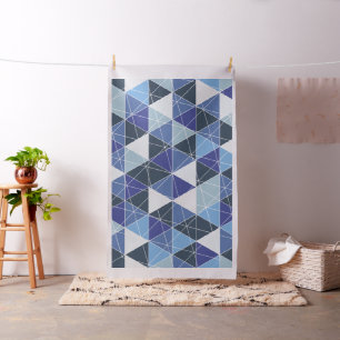PixDezines, geometrische/blaue Hydrangeas Stoff