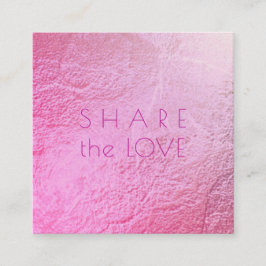 PixDezines Glam Teilen Sie die Liebe Iridescent Om Quadratische Visitenkarte