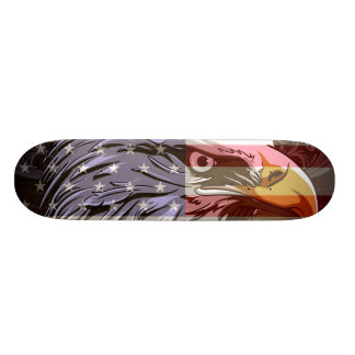 PixDezines-Glatze-Adler/Amerikanische Flagge Skateboard