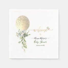 PixDezines Glitzer Ballon Alle Veranstaltungen wil Serviette