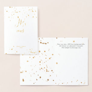 PixDezines Gold Brush Script Seine Gelübde Folienk Folienkarte