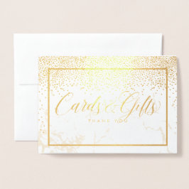 PixDezines Gold Confetti/Karten+Geschenke Tafelzei Folienkarte