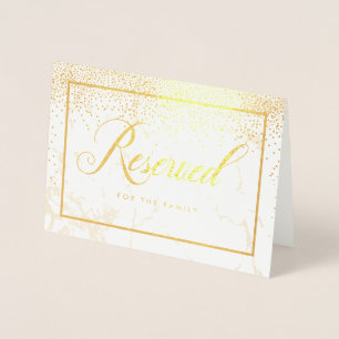 PixDezines Gold Confetti/Reservierte Tafelzeichen Folienkarte