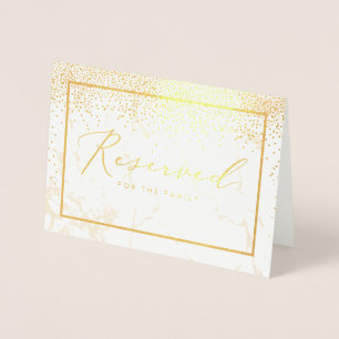 PixDezines Gold Confetti/Reservierte Tafelzeichen Folienkarte