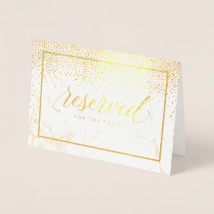 PixDezines Gold Confetti/Reservierte Tafelzeichen Folienkarte
