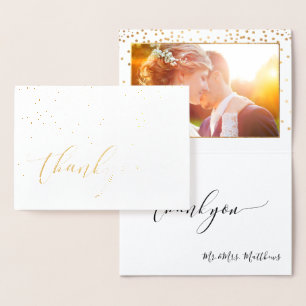 PixDezines Gold Confetti Vielen Dank Folienkarte
