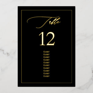 PixDezines Gold Foil Luxe Calligraphy Tischnummer