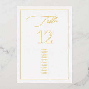 PixDezines Gold Foil Luxe Calligraphy Tischnummer