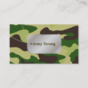 PixDezines Green Camouflage+Hunde-Tags Visitenkarte