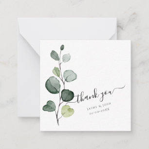 PixDezines Greenery Watercolor Eukalyptus Branch Mitteilungskarte