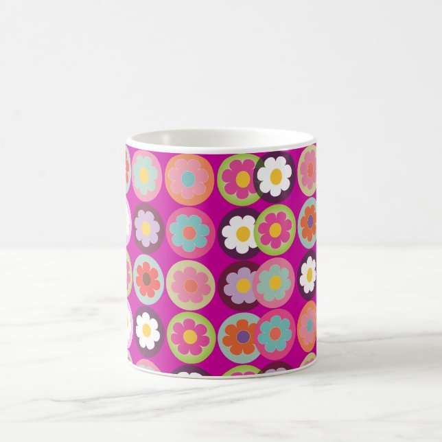 PixDezines groovy daisis/diy Hintergrundfarbe Kaffeetasse (Mittel)