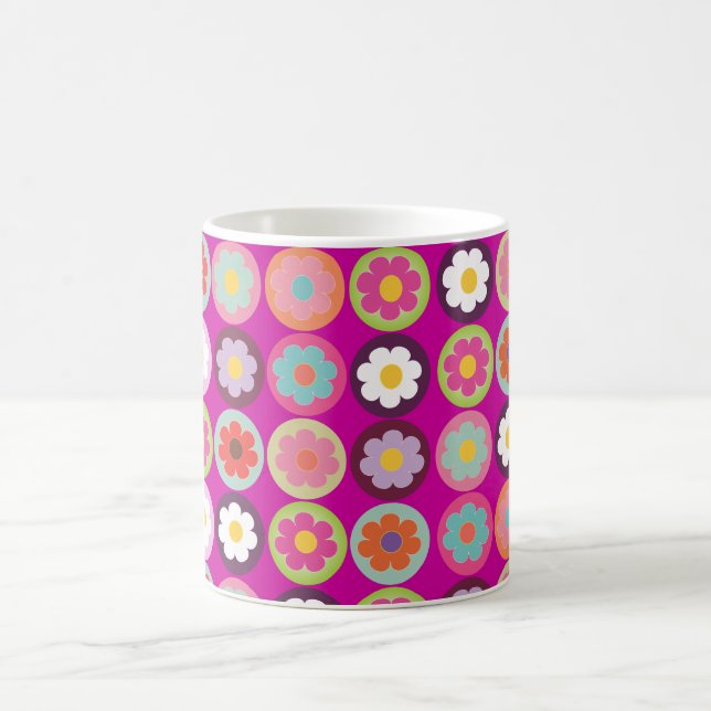 PixDezines groovy daisis/diy Hintergrundfarbe Kaffeetasse (Mittel)