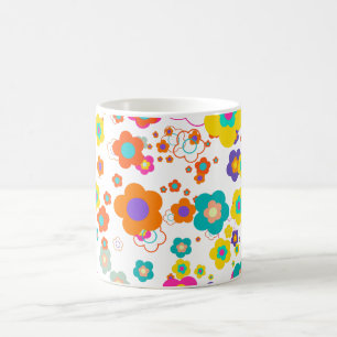 PixDezines groovy Gänseblümchen/Diy-Hintergrundfar Tasse