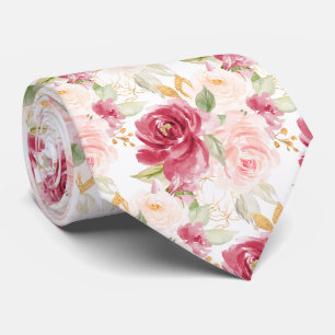 PixDezines H2 Blumen Raspberry Blush Rosa Rosen Krawatte