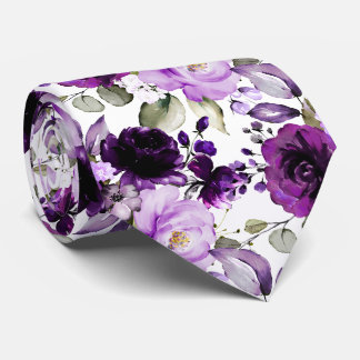 PixDezines H2 Blumen Ultra Violett Lavendel Purpur Krawatte