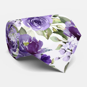 PixDezines H2 Blumen Violette Lavendel Purpurrote Krawatte