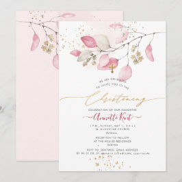 PixDezines H2 Blush Gum Eucalyptus Christening Einladung