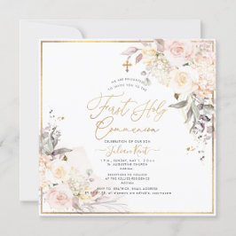 PixDezines H2 Blush Rose Erste Heilige Kommune Einladung