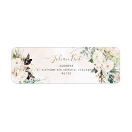 PixDezines H2 Blush Rose Rücksendeadressen-Aufkleb