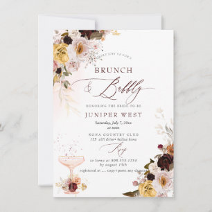 PixDezines H2 Boho Fall Blume Bubbly Save The Date