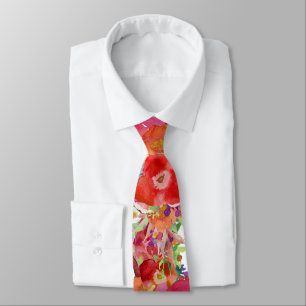 PixDezines H2 Botanical Rot und Orange Krawatte