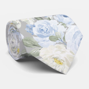 PixDezines H2 Dusty Blue Rose Krawatte
