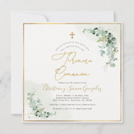 PixDezines H2 Eukalyptus Primera Comunion Einladung