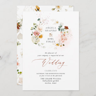 PixDezines H2 Fall Garden Blume Boho Wedding Inv Einladung