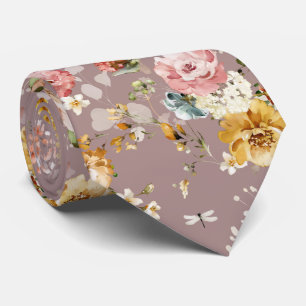 PixDezines H2 Fall Garden Blume Dusty Rose Krawatte