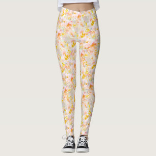 PixDezines H2 Frühlingsblumen Blush Senf Leggings