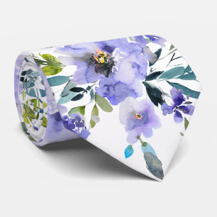 PixDezines H2 Frühlingsblumen Lavendel Lila Rose Krawatte