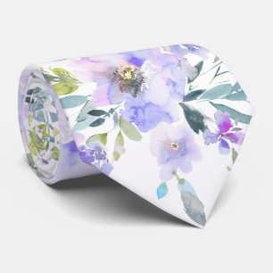 PixDezines H2 Frühlingsblumen Staubige Lila Rosen Krawatte