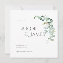 PixDezines H2 Grüne Eukalyptus Save the Date