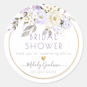 PixDezines H2 Lila Creme Rose Blush Foliage Runder Aufkleber