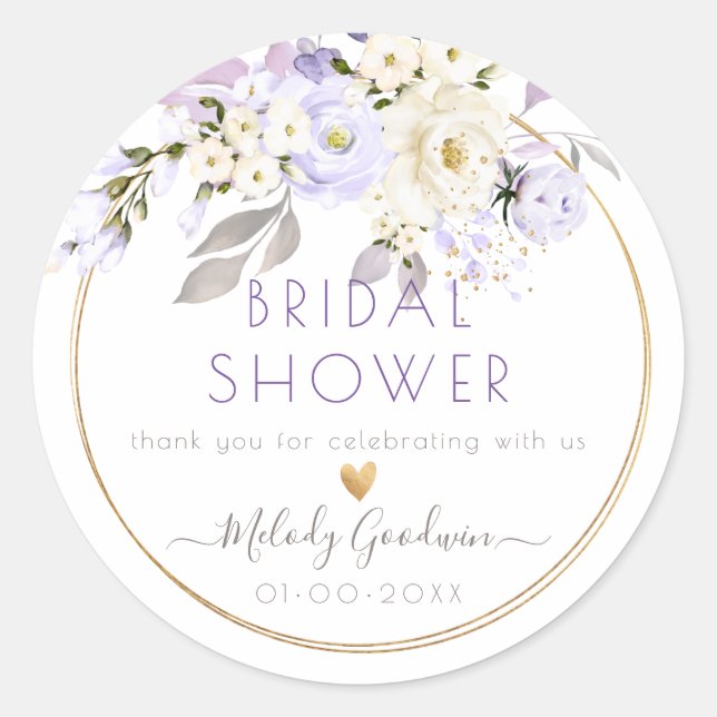 PixDezines H2 Lila Creme Rose Blush Foliage Runder Aufkleber (Vorderseite)