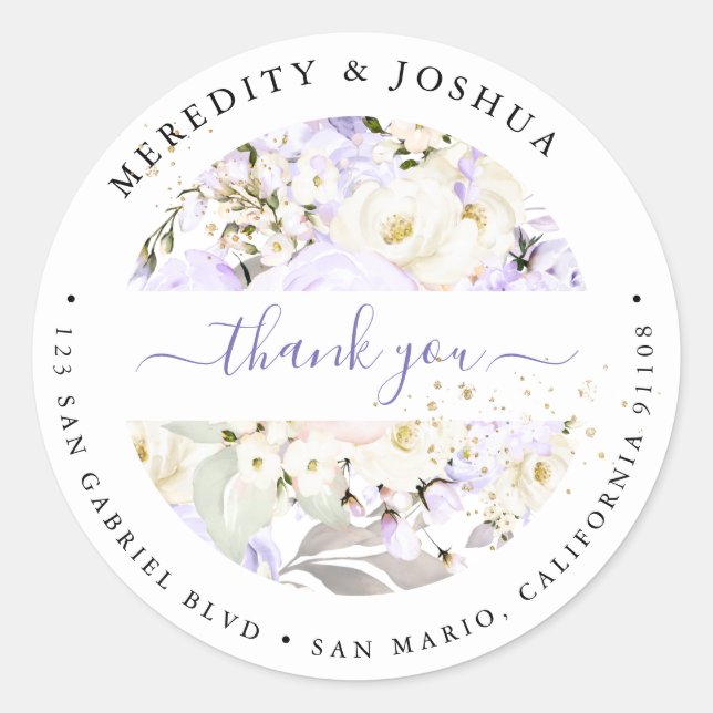 PixDezines H2 Lila Hydrangea Creme Rose Runder Aufkleber (Vorderseite)