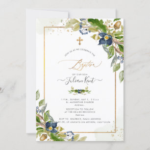 PixDezines H2 Oak n Berry Taufen Einladung