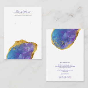 PixDezines H2 Quarz Crystal Ombre Blue Lila Visitenkarte