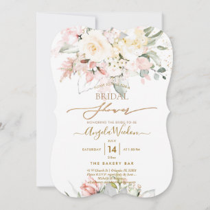 PixDezines H2 Rosa Alabaster Rosen Brautparty Einladung
