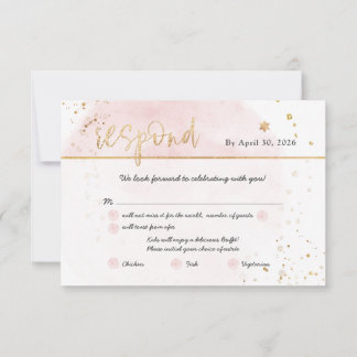 PixDezines H2 Rosafarben Zuckerwatte Mitzvah RSVP Einladung