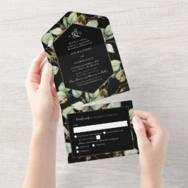 PixDezines H2 Rustikaler Kaugummi Eukalyptus w/UAW All In One Einladung