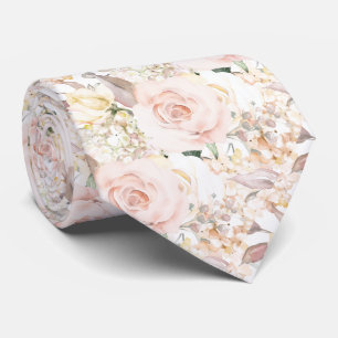 PixDezines H2 Sommer Blush Cream Rosen Hydrangea Krawatte