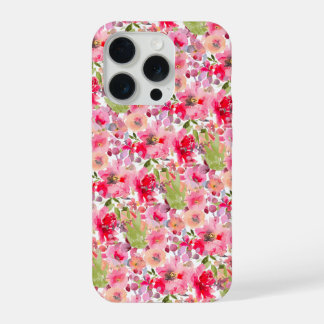 PixDezines H2 Sommerblumen Helle Farbtöne iPhone 15 Pro Hülle