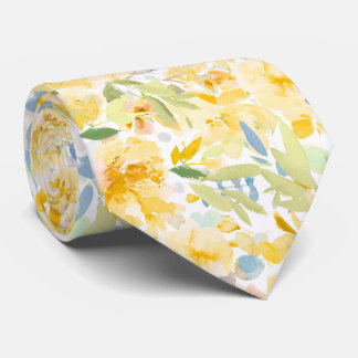 PixDezines H2 Sommerblumen Helle Farbtöne Krawatte