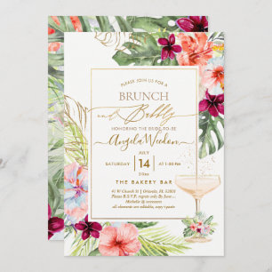 PixDezines H2 Tropical Paradise Brunch Bubbly Einladung